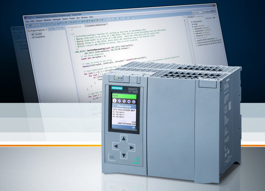 Siemens has expanded its Simatic S7-1500 Advanced Controller portfolio for more challenging applications to include a new type of multifunctional platform. The CPU 1518(F)-4 PN/DP MFP multifunctional platform enables high-level language functions to be integrated and stand-alone applications to be easily created and reused. The multifunctional platform combines a typical controller with tasks that had previously been outsourced to a PC.